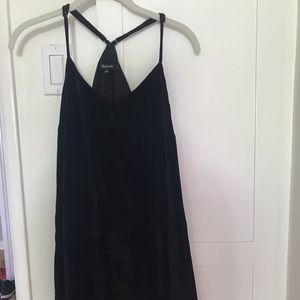 Madewell velvet slip dress